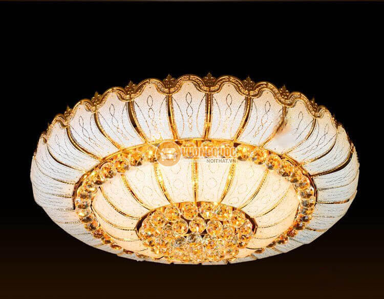 Đèn ốp trần thủy tinh kiểu dáng hoa cách điệu CM248-6